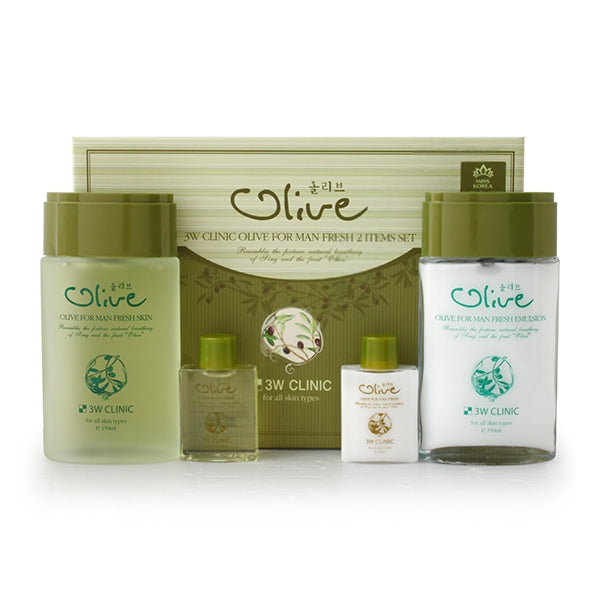 3W CLINIC OLIVE FOR MEN FRESH 2-PIECE SET