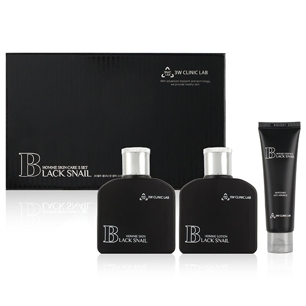 3W CLINIC LAB BLACK SNAIL HOMME 3-PIECE SET