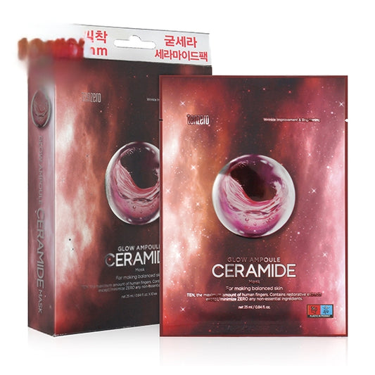 TENZERO GLOW AMPOULE CERAMIDE MASK (10 SHEETS)