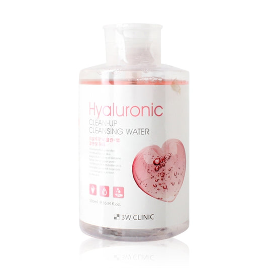 3W CLINIC HYALURONIC CLEAN UP CLEANSING WATER 500ML